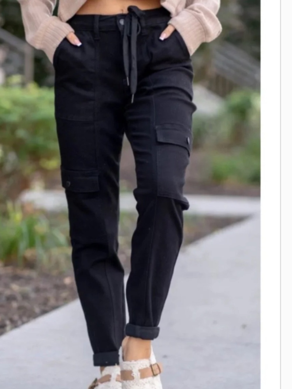 NWT Judy Blue High Waist Black Joggers Sz 14W